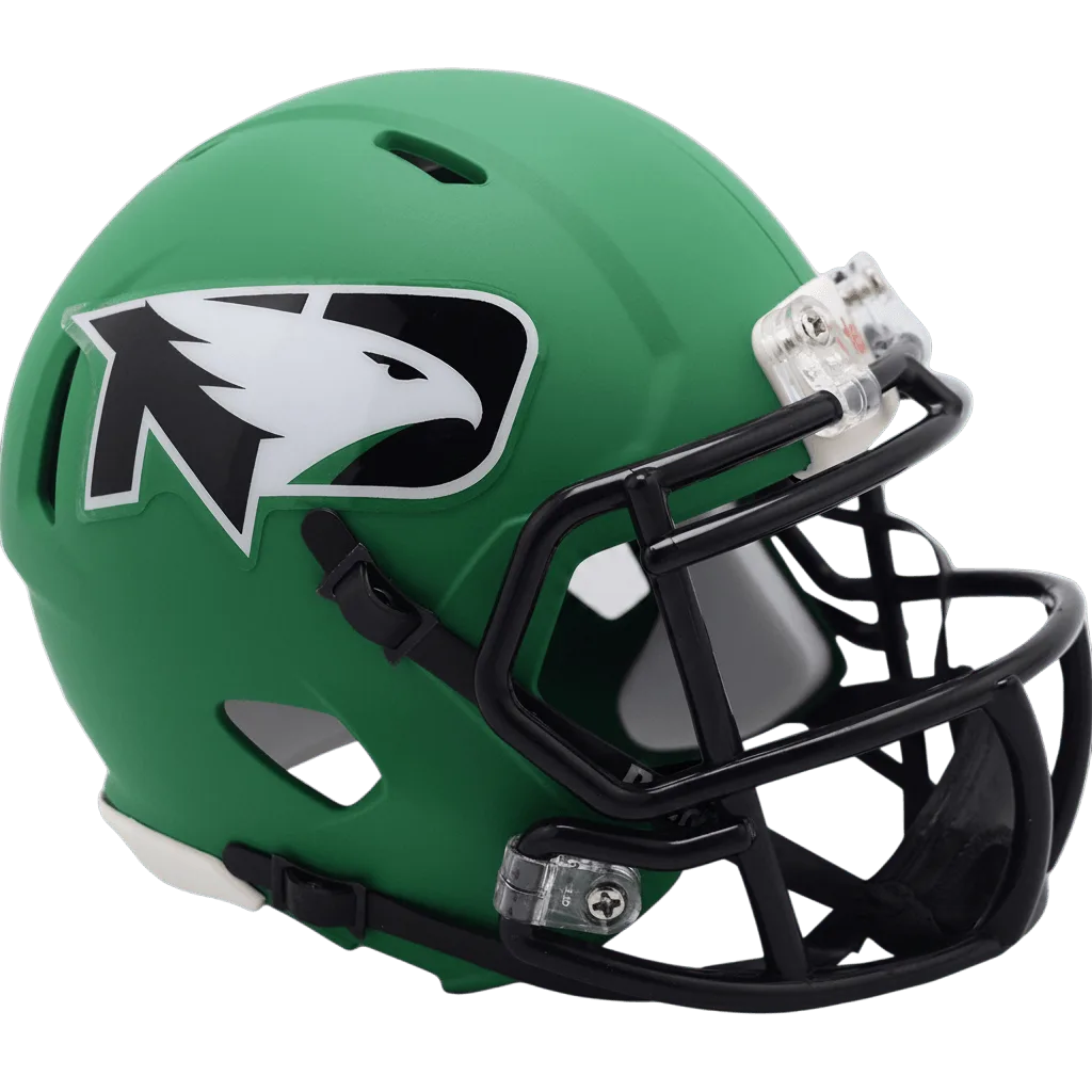 North Dakota Fighting Hawks Riddell Mini Speed Football Helmet – Flat Green