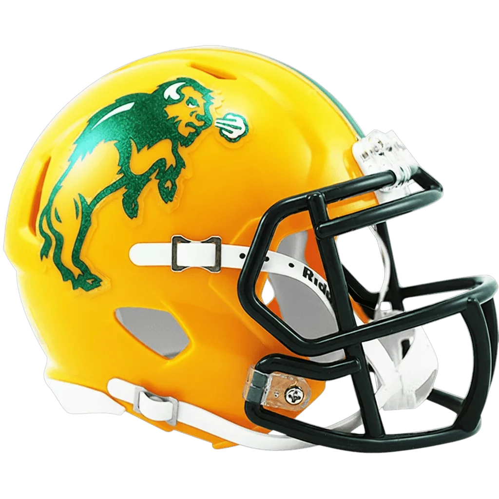 North Dakota State Bison Riddell Mini Speed Football Helmet – Green Bison