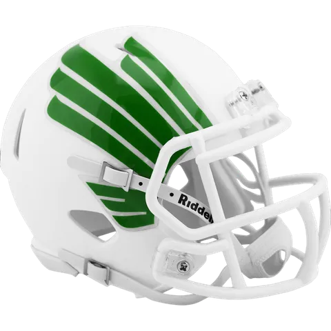 North Texas Mean Green Riddell Mini Speed Football Helmet – Matte White Alternate Eagle