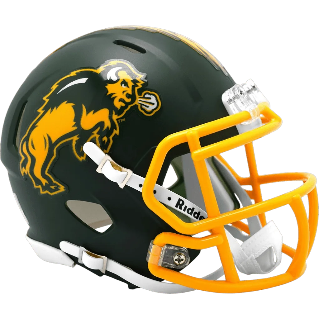 North Dakota State Bison Riddell Mini Speed Football Helmet – Flat Green