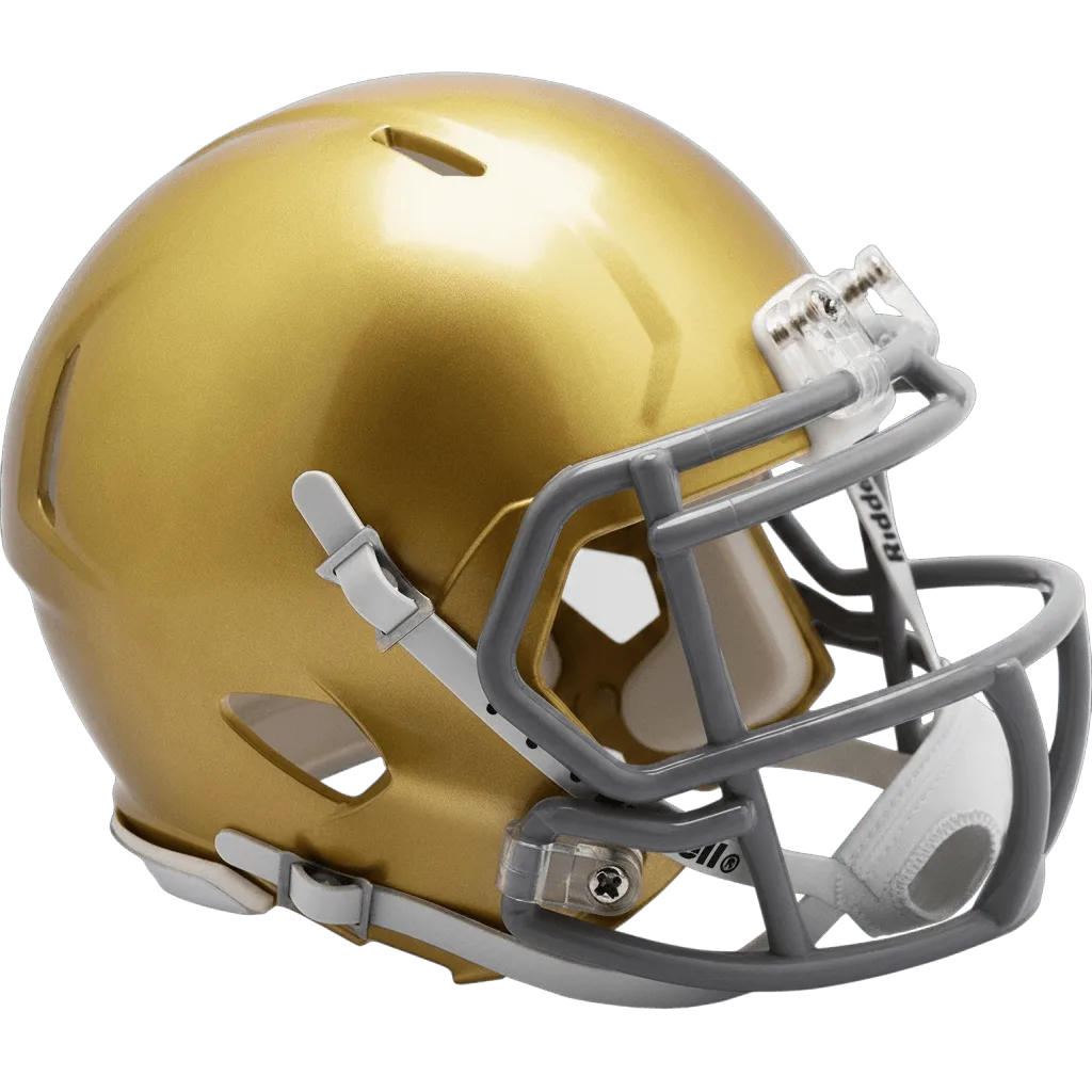 Notre Dame Fighting Irish Riddell Mini Speed Football Helmet – Gold
