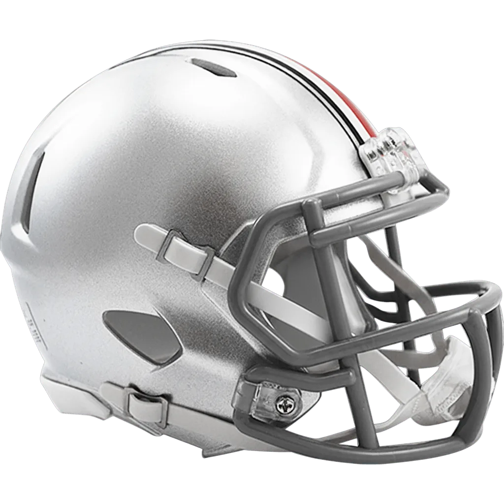 Ohio State Buckeyes Riddell Mini Speed Football Helmet – Silver Stripe