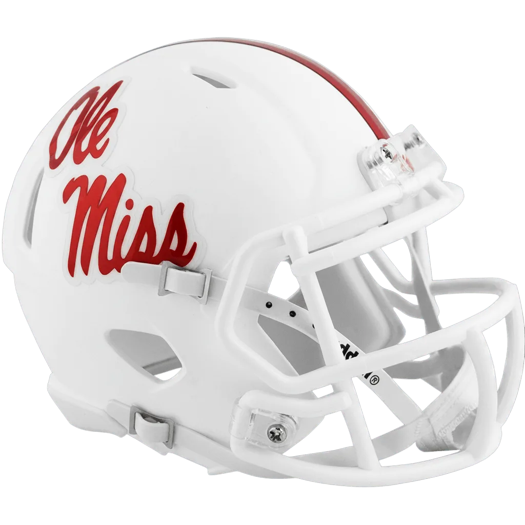 Ole Miss Rebels Riddell Mini Speed Football Helmet – Gloss White