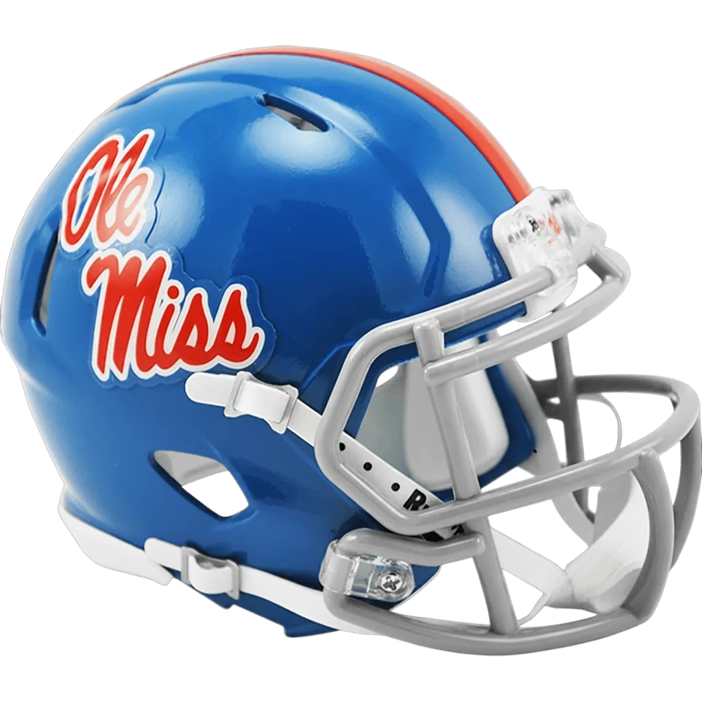 Ole Miss Rebels Riddell Mini Speed Football Helmet – Powder Blue