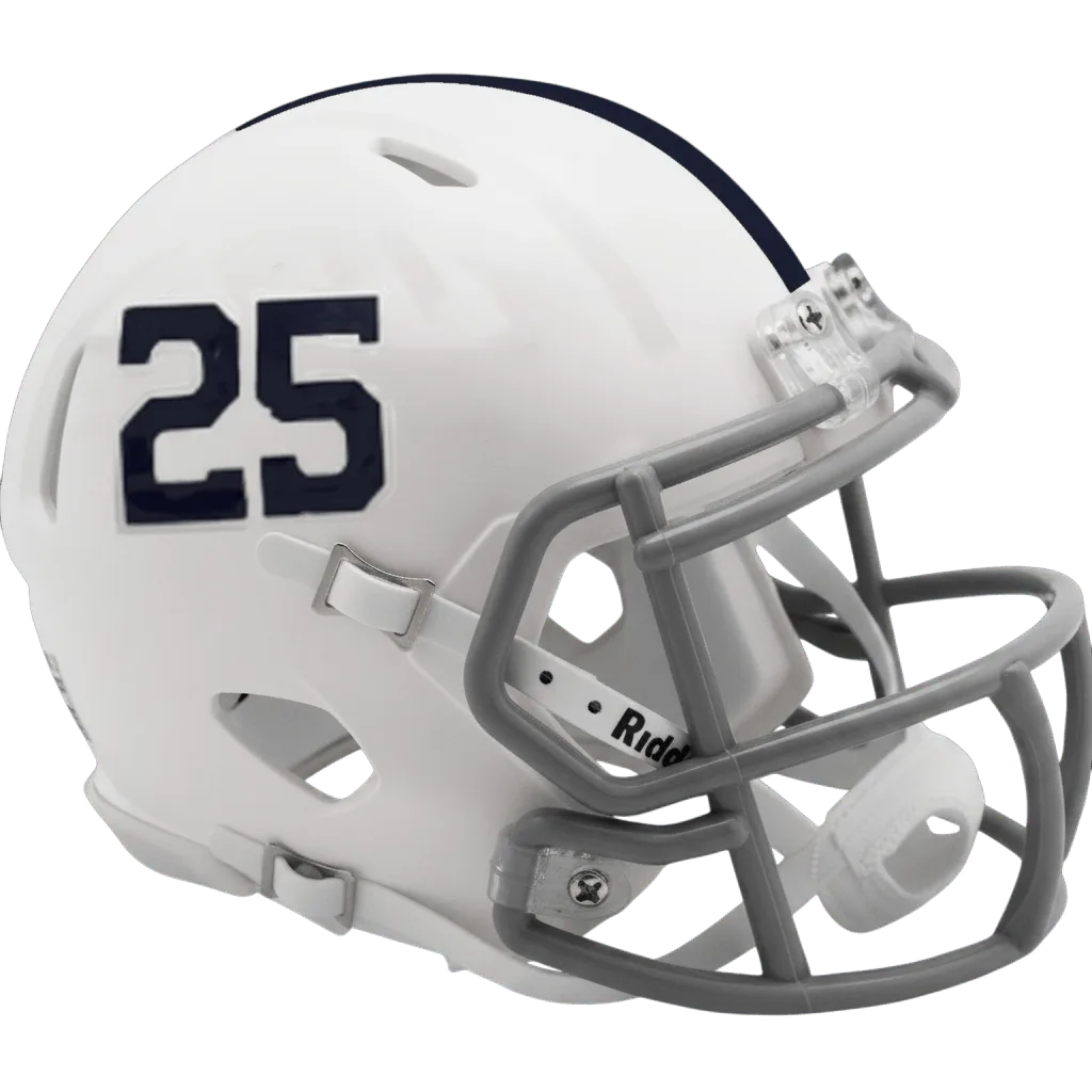 Penn State Nittany Lions Riddell Mini Speed Football Helmet – White Alternate “25”