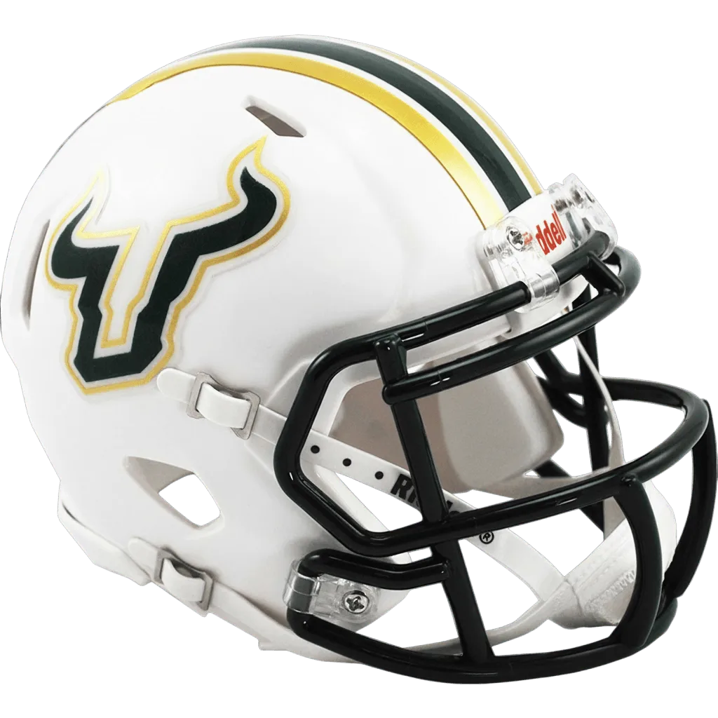 South Florida Bulls Riddell Mini Speed Football Helmet – White