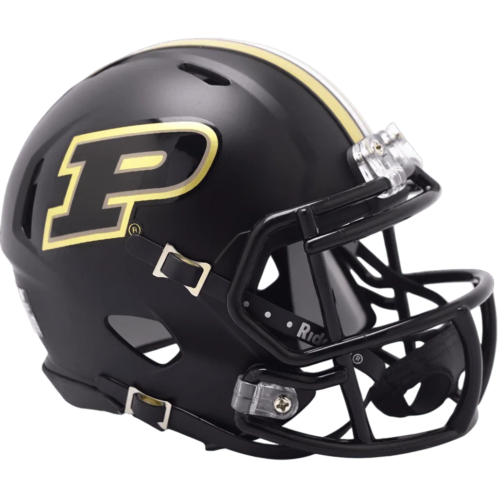 Purdue Boilermakers Riddell Mini Speed Football Helmet – Gloss Black