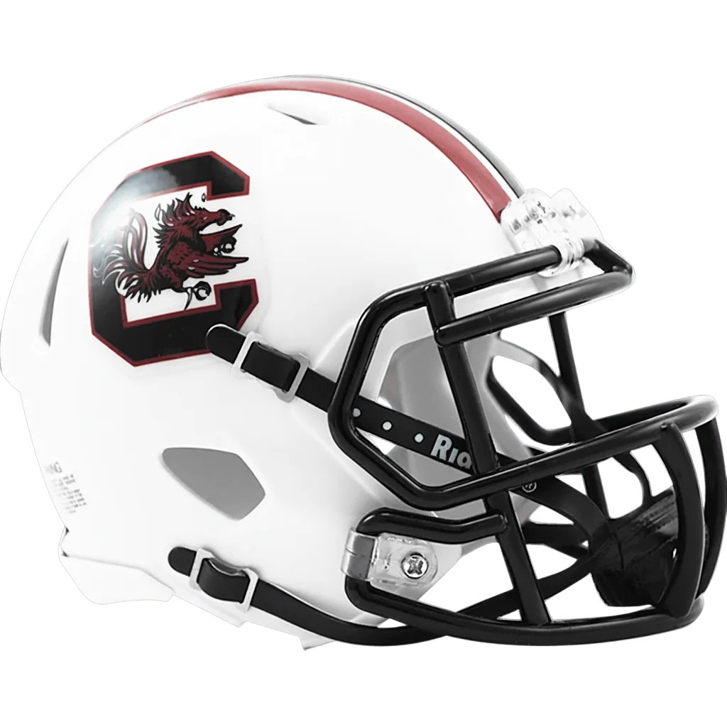South Carolina Gamecocks Riddell Mini Speed Football Helmet – White Gamecock