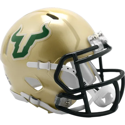 South Florida Bulls Riddell Mini Speed Football Helmet – Gold