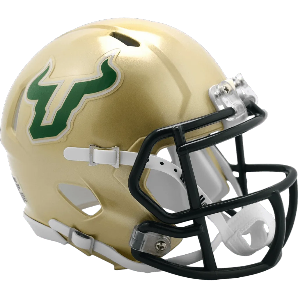South Florida Bulls Riddell Mini Speed Football Helmet – Gold
