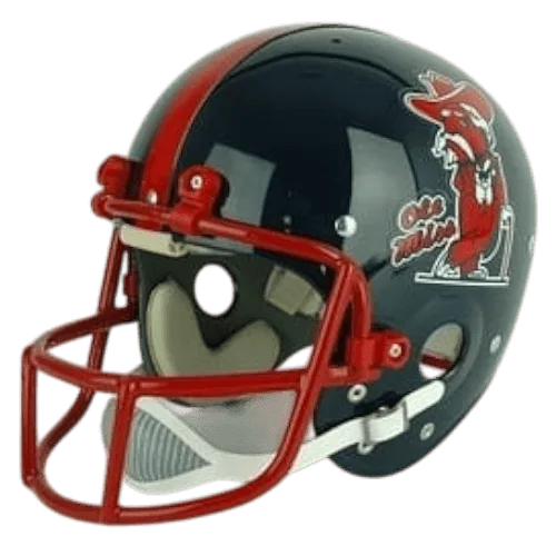 Ole Miss Rebels Throwback Vintage Shell Football Helmet 1980-1982
