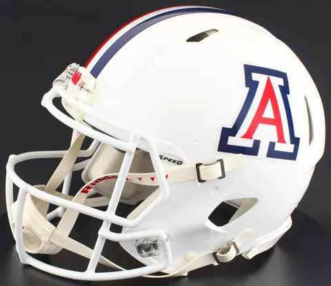 Arizona Wildcats Riddell Replica Speed Football Helmet – Gloss White, Gloss White and White Mask