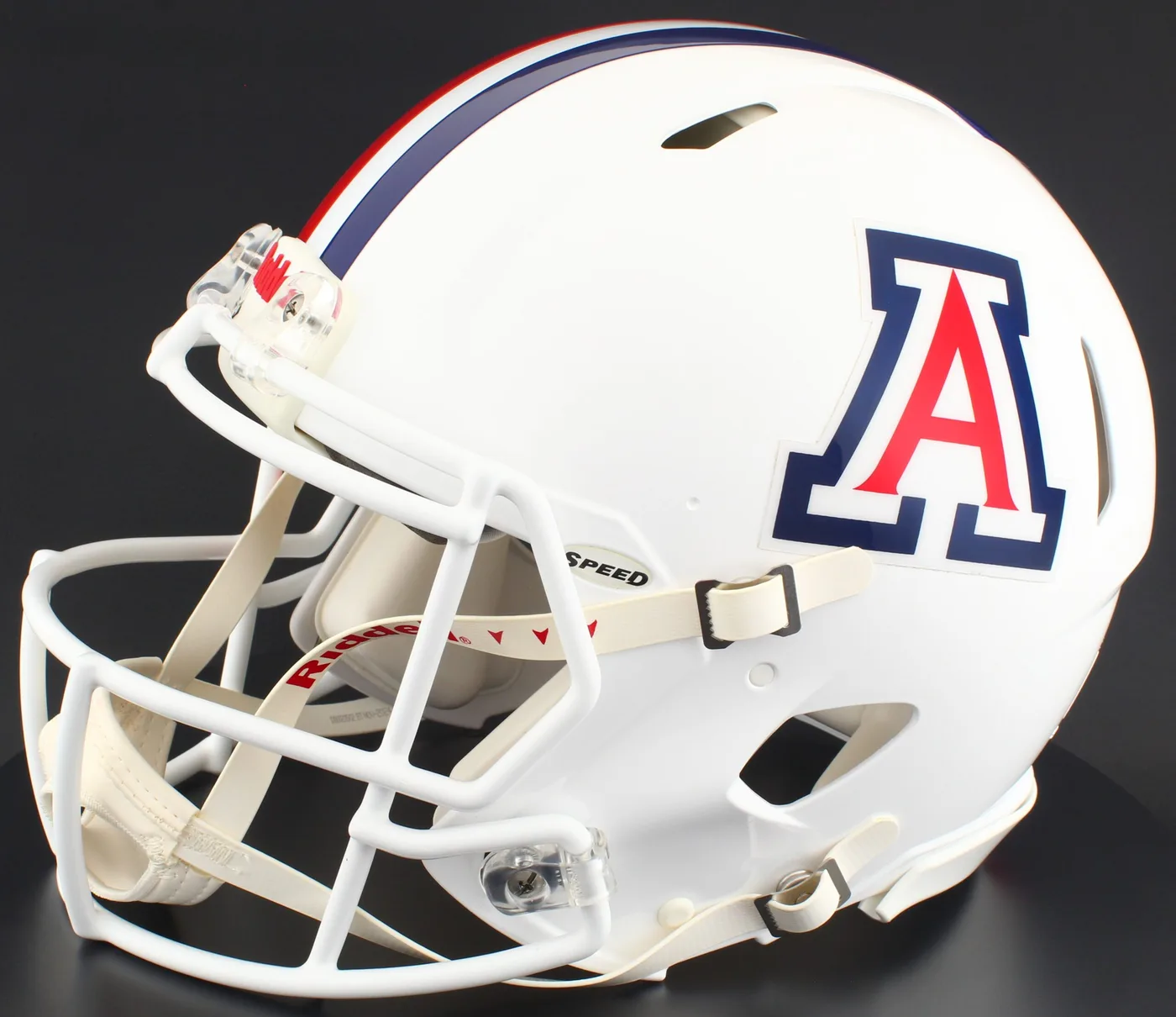 Arizona Wildcats Riddell Replica Speed Football Helmet – Gloss White, Gloss White and White Mask