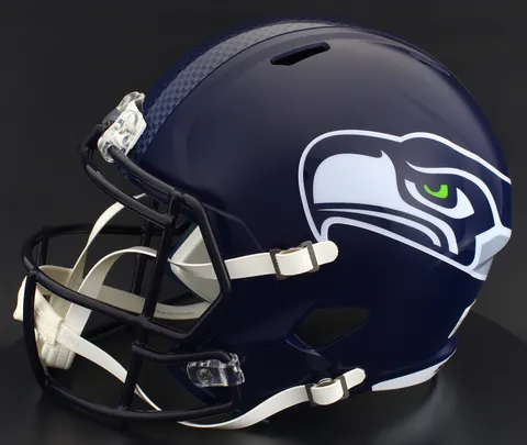 Seattle Seahawks Riddell Authentic Speed Football Helmet – Matte Navy