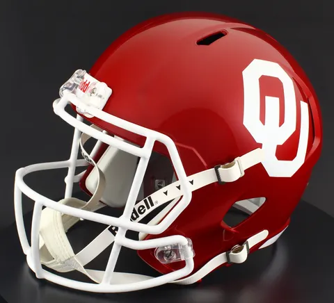 Oklahoma Sooners Riddell Replica Speed Football Helmet – Crimson OU