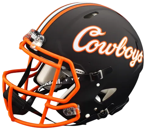 Oklahoma State Cowboys Riddell Authentic Speed Football Helmet – Matte Black