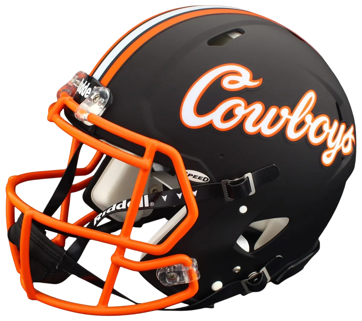 Oklahoma State Cowboys Riddell Authentic Speed Football Helmet – Matte Black