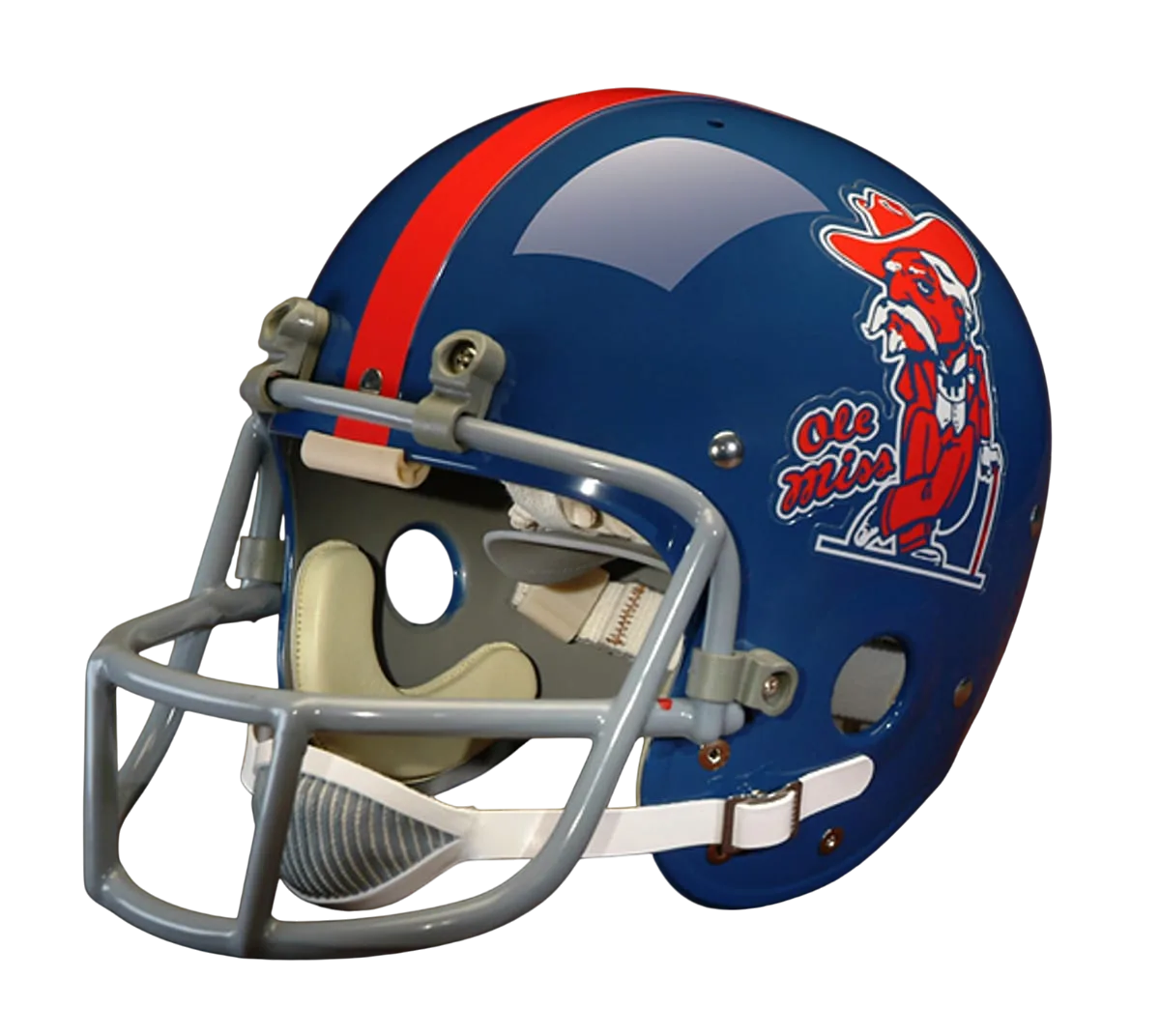 Ole Miss Rebels Throwback Vintage Shell Football Helmet 1970-74