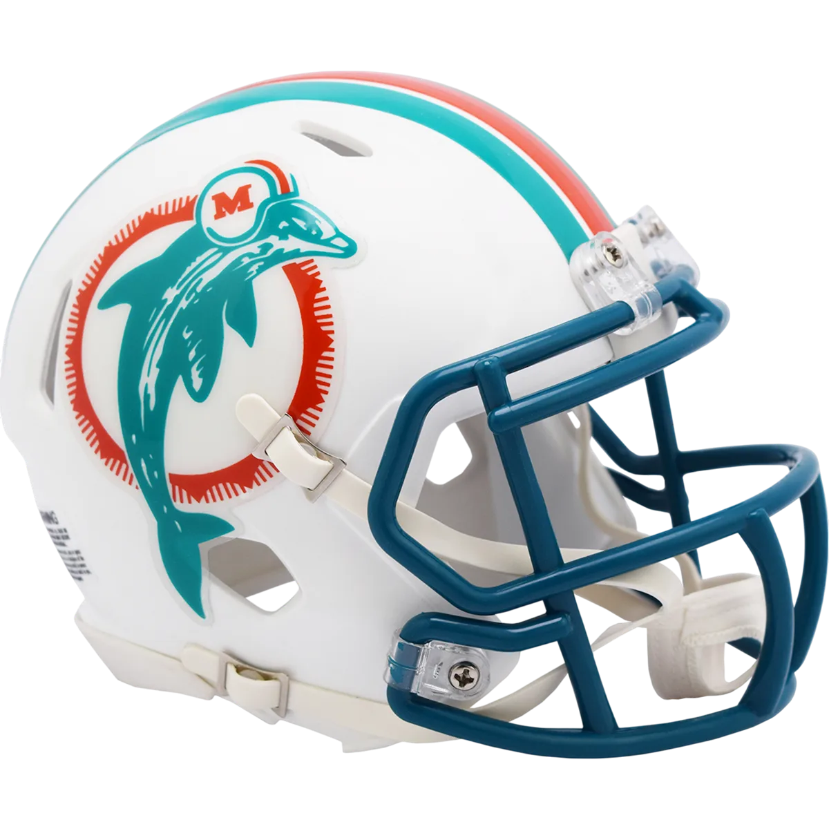 Miami Dolphins Riddell Mini Speed Football Helmet – 1980 to 1996 Throwback