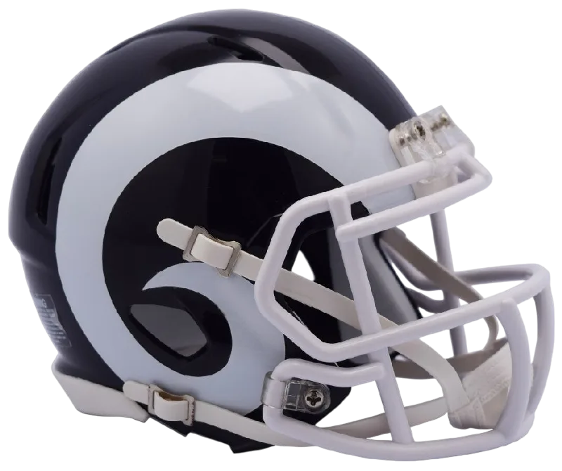Los Angeles Rams Riddell Mini Speed Football Helmet – 2017 to 2019 Throwback