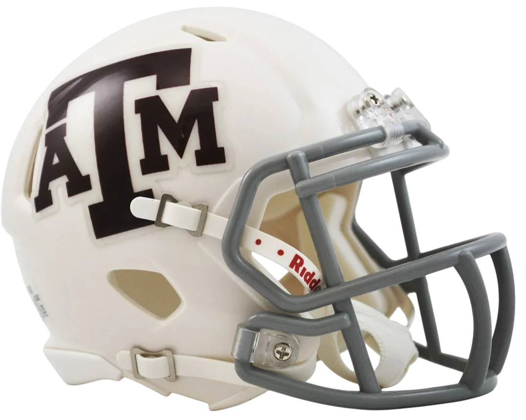 Texas A&M Aggies Riddell Mini Speed Football Helmet – Gloss White