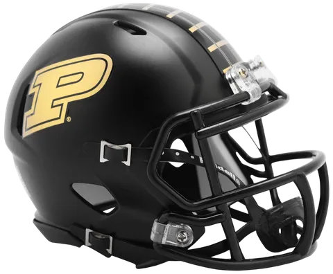 Purdue Boilermakers Riddell Mini Speed Football Helmet – Anodized Black