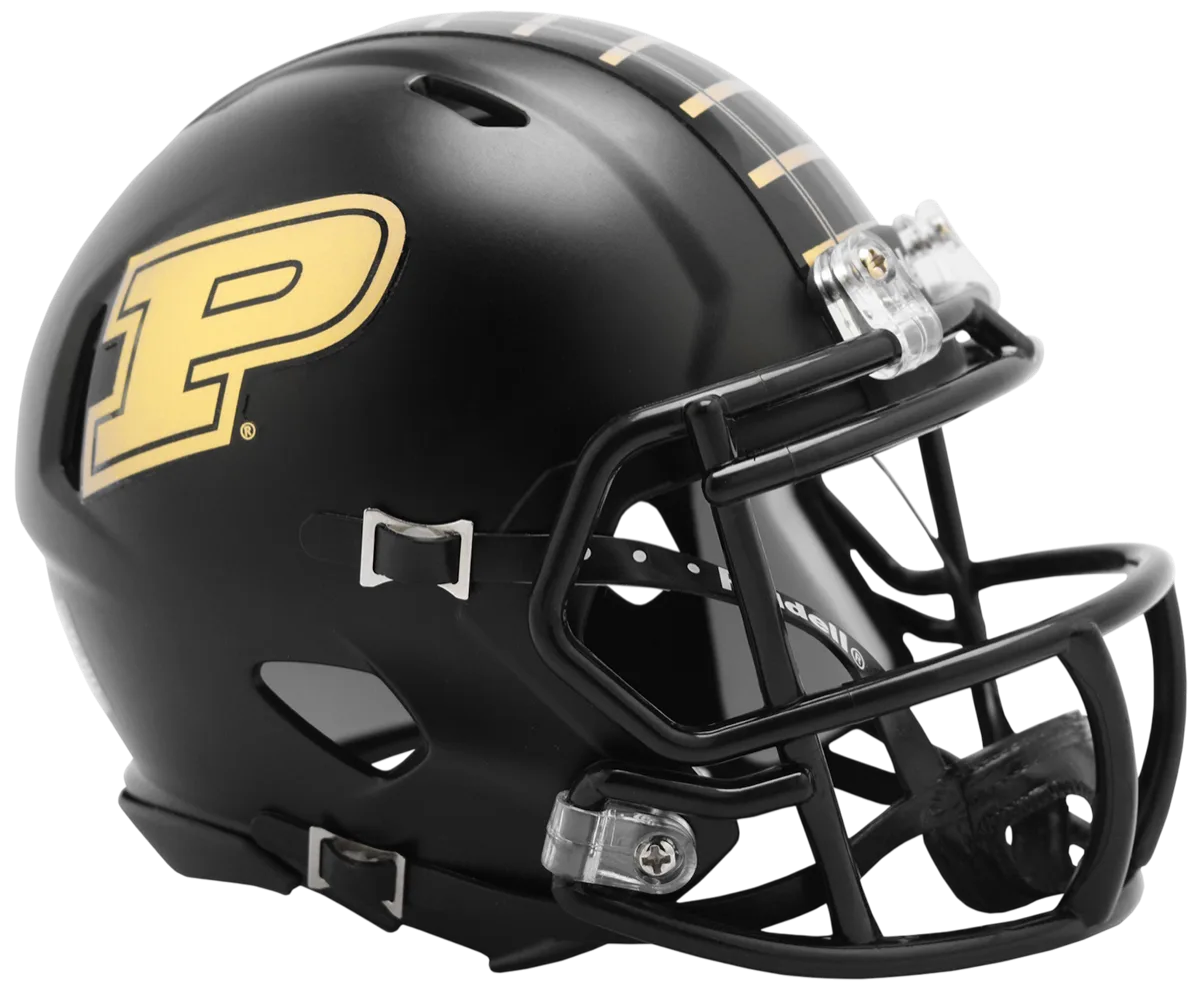 Purdue Boilermakers Riddell Mini Speed Football Helmet – Anodized Black