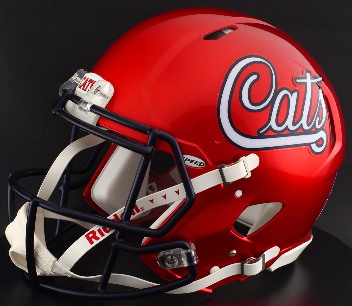 Arizona Wildcats Riddell Authentic Speed Football Helmet – Script, Navy Blue Facemask