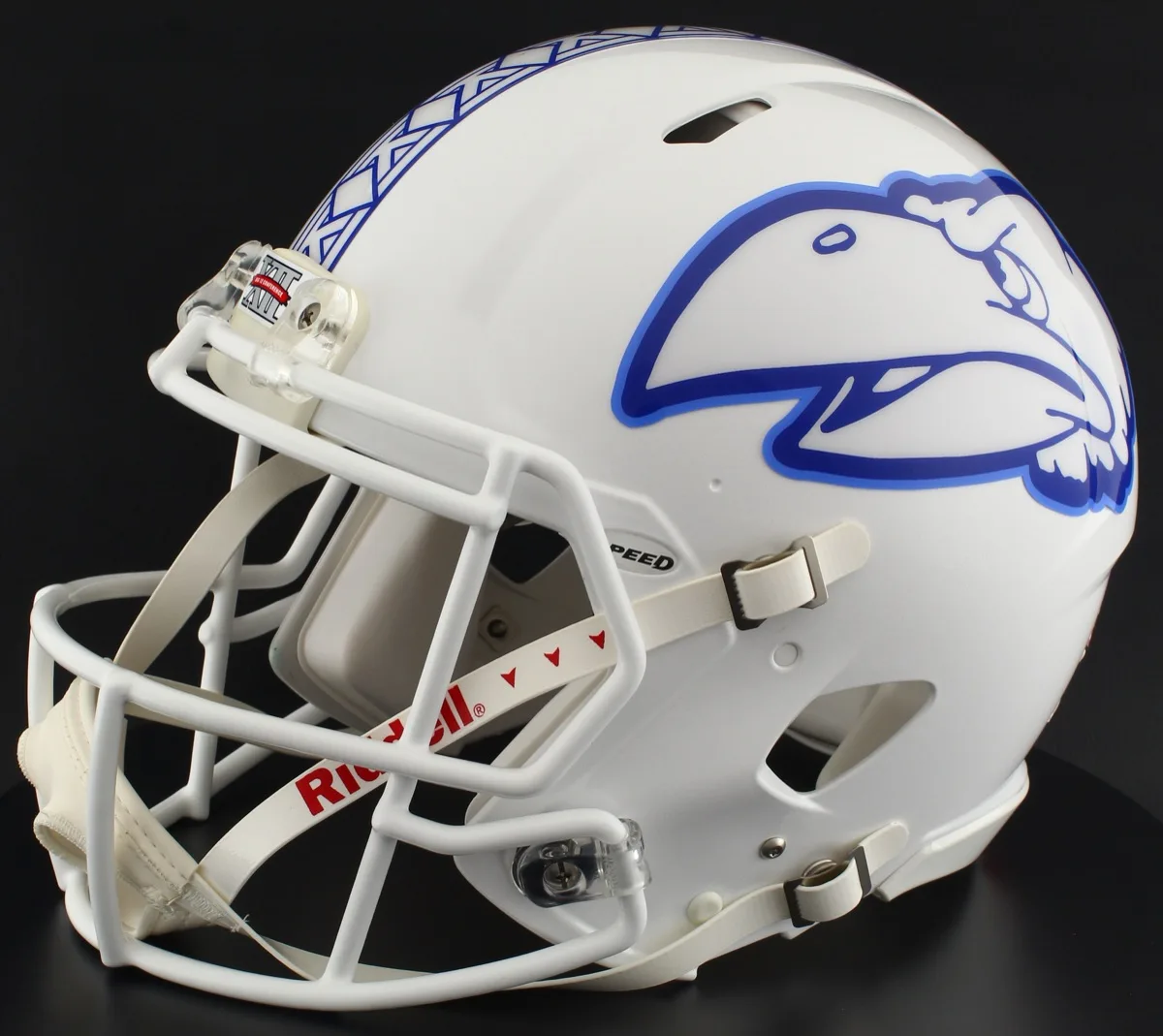 Kansas Jayhawks Riddell Authentic Speed Football Helmet – White, White Facemask