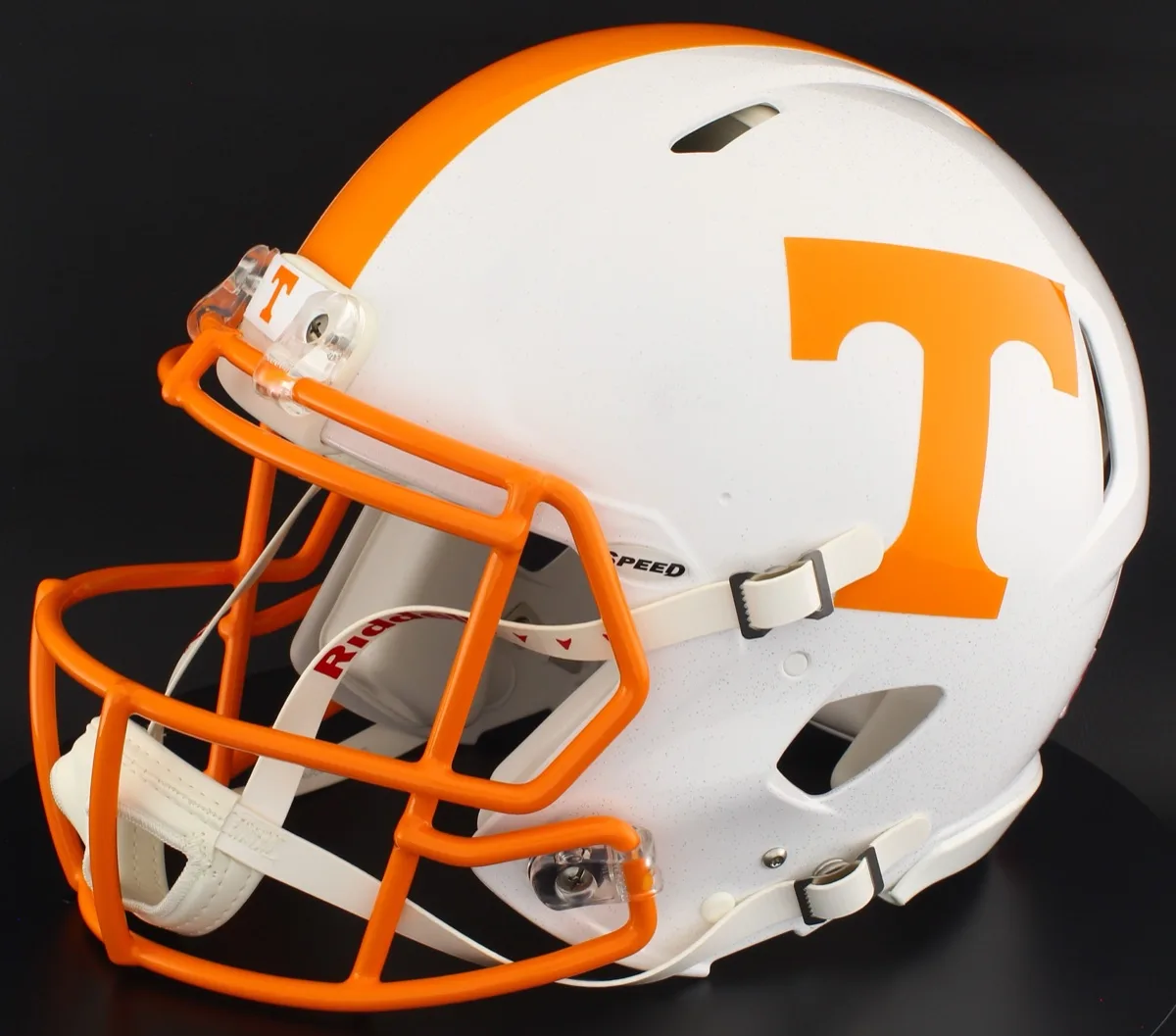 Tennessee Volunteers Riddell Replica Speed Football Helmet – White Block T, Volunteers Orange Mask, no visor