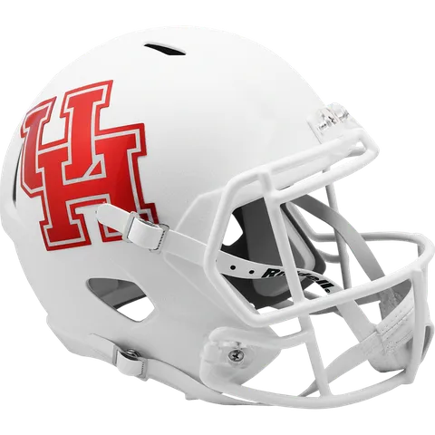 Houston Cougars Riddell Replica Speed Football Helmet – Matte w/Chrome Decal, Chrome Decal