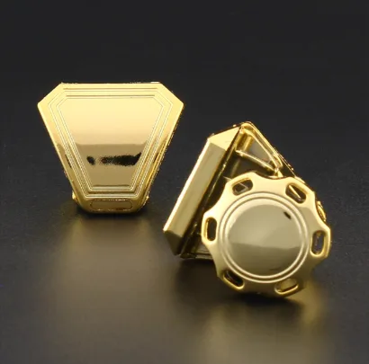 Gold Chrome Football Visor Clips