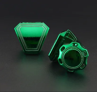 Green Chrome Football Visor Clips