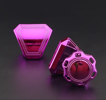 Pink Chrome Football Visor Clips