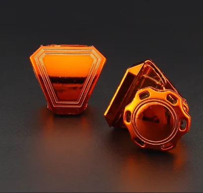 Orange Chrome Football Visor Clips