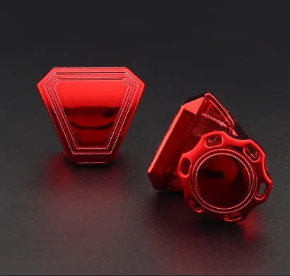 Red Chrome Football Visor Clips