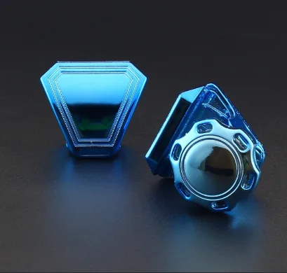 Blue Chrome Football Visor Clips