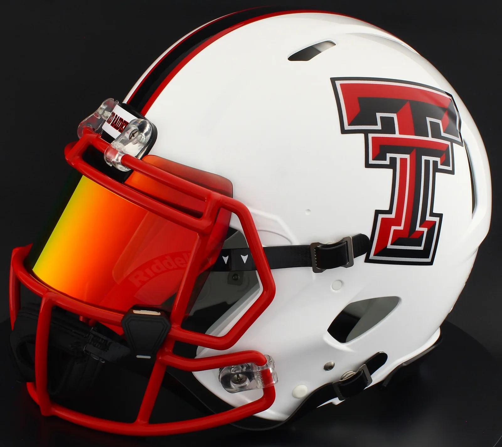Texas Tech Red Raiders Riddell Replica Speed Football Helmet – 2024, Red Mask, Torch Visor, and Red Clips