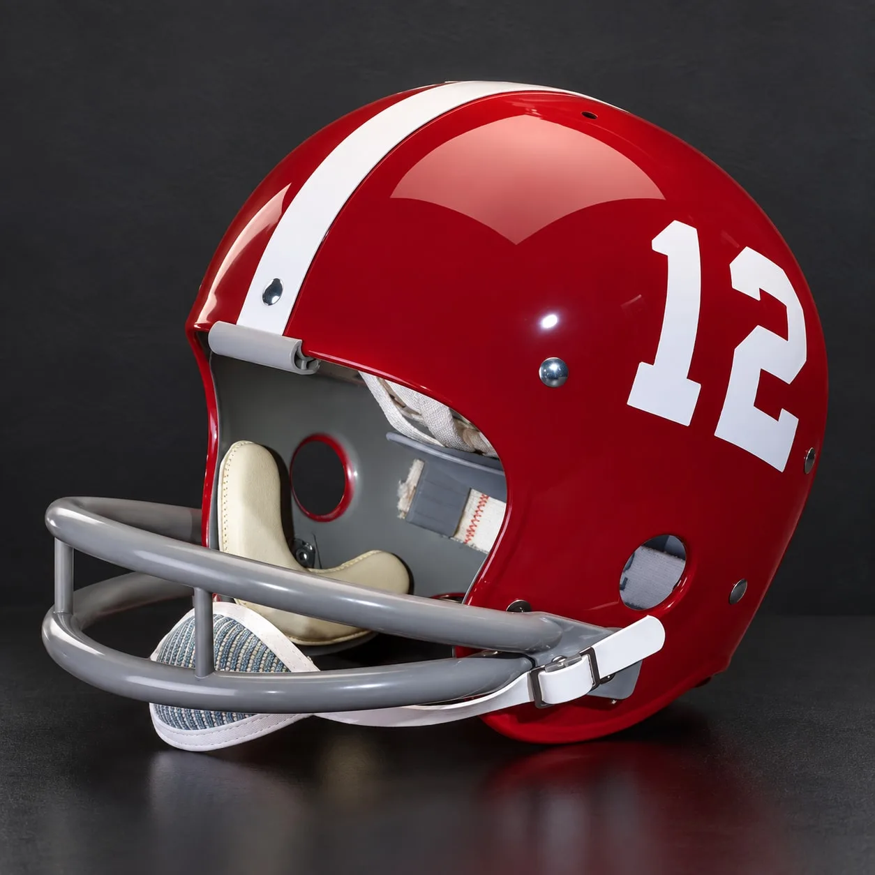 Alabama Crimson Tide Throwback Vintage Shell Football Helmet 1962-1964