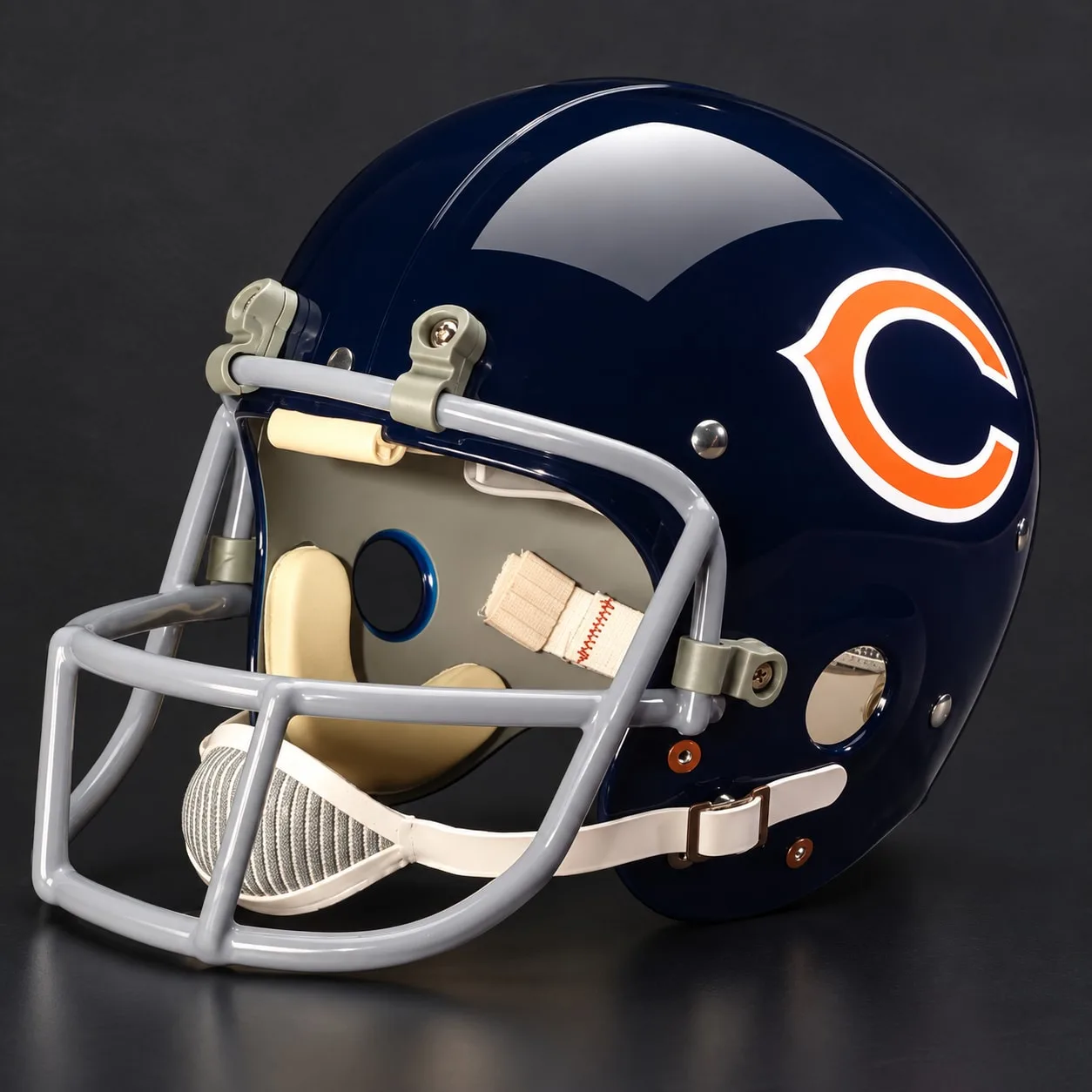 Chicago Bears Throwback Vintage Shell Football Helmet 1975