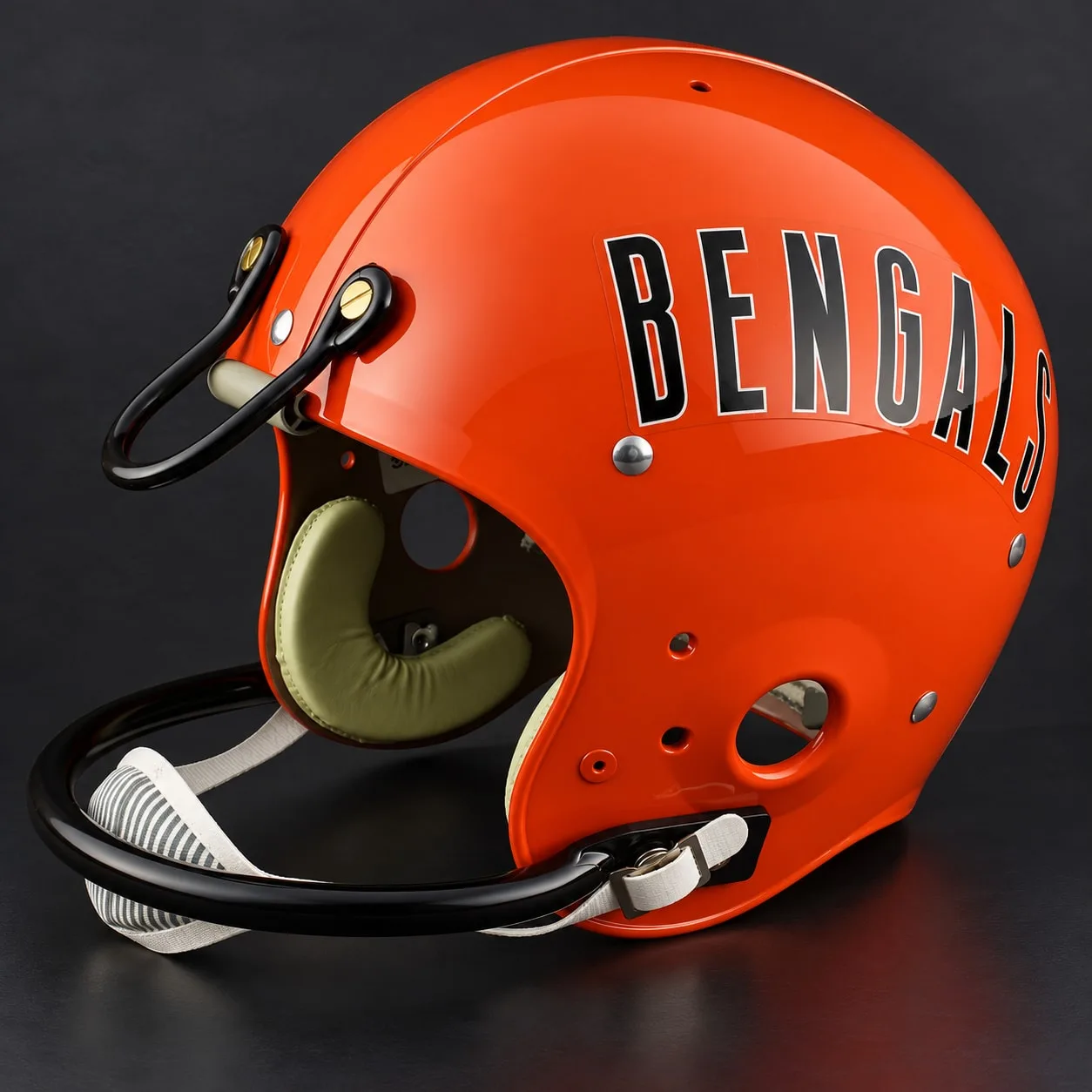 Cincinnati Bengals Throwback Vintage Shell Football Helmet 1980