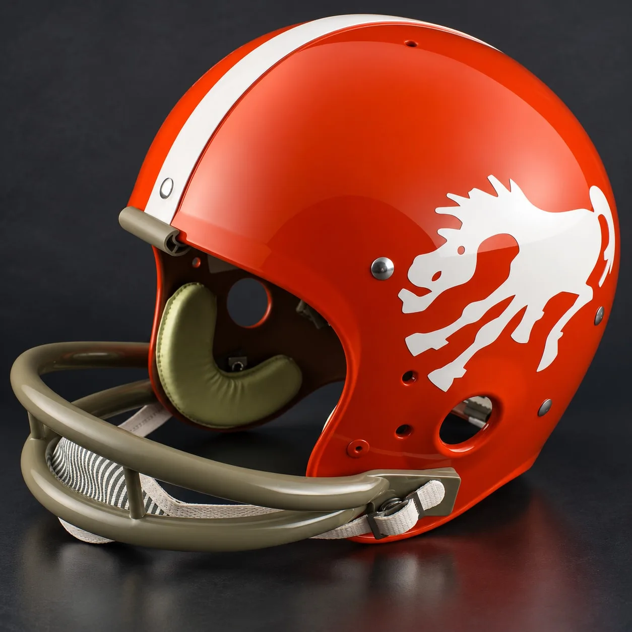 Denver Broncos Throwback Vintage Shell Football Helmet 1962-1965 – TK Suspension
