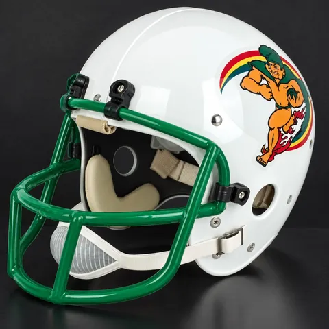 Hawaii Rainbow Warriors Throwback Vintage Shell Football Helmet 1976-1981