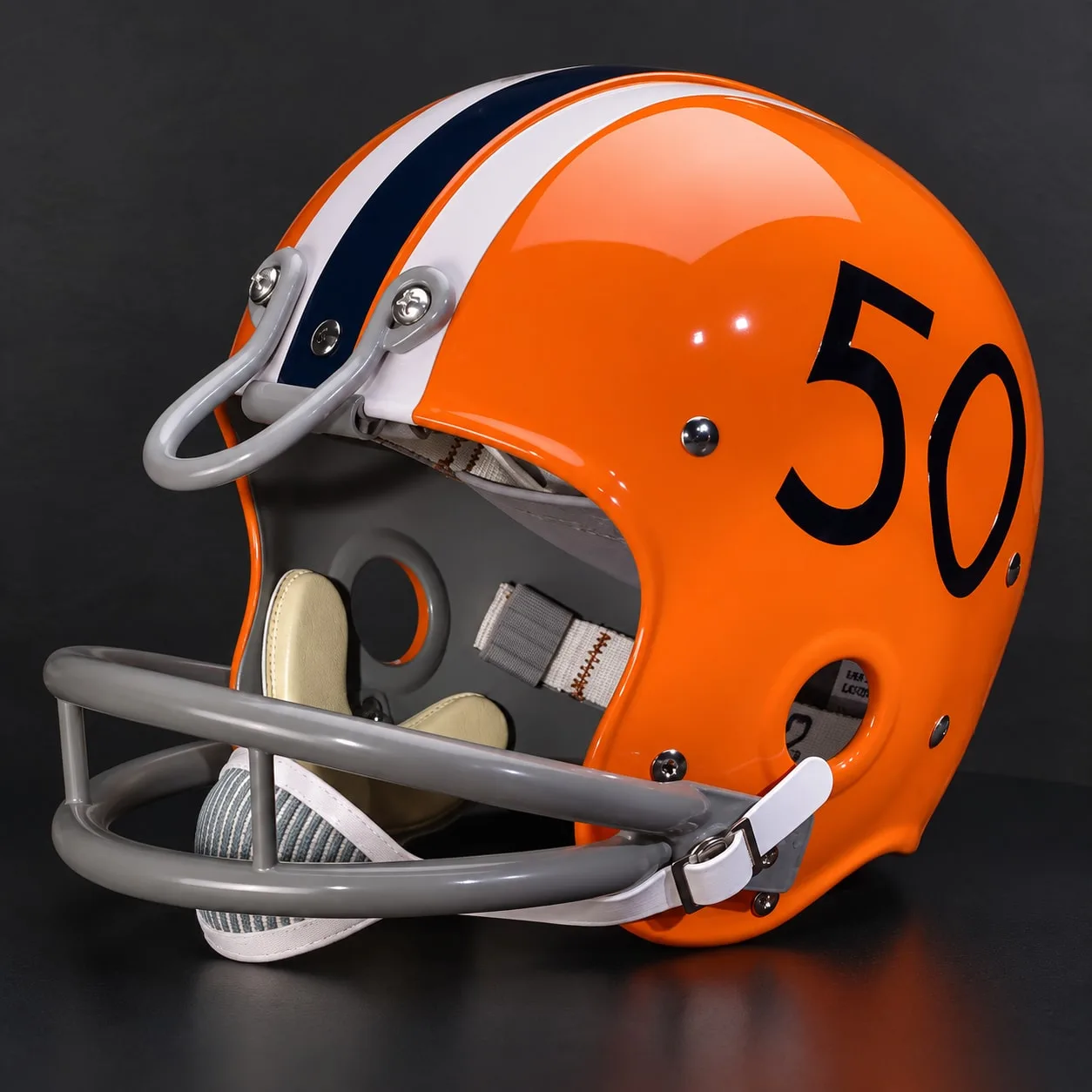Illinois Fighting Illini Throwback Vintage Shell Football Helmet 1961-1964