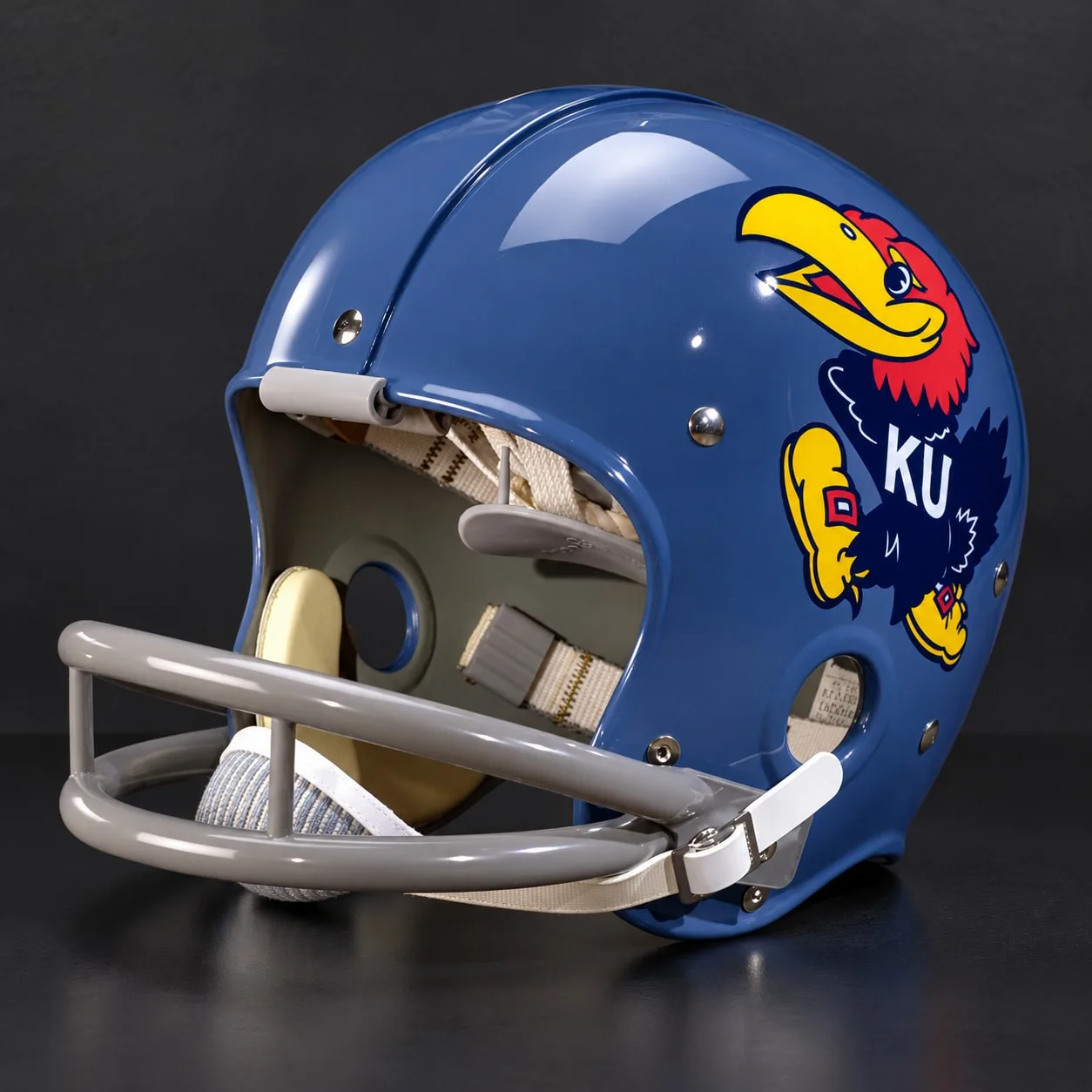 Kansas Jayhawks Throwback Vintage Shell Football Helmet 1963