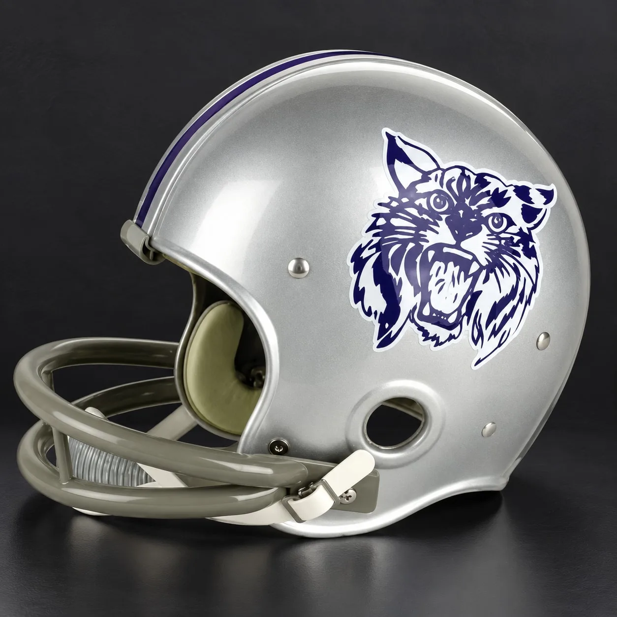 Kansas State Wildcats Throwback Vintage Shell Football Helmet 1969