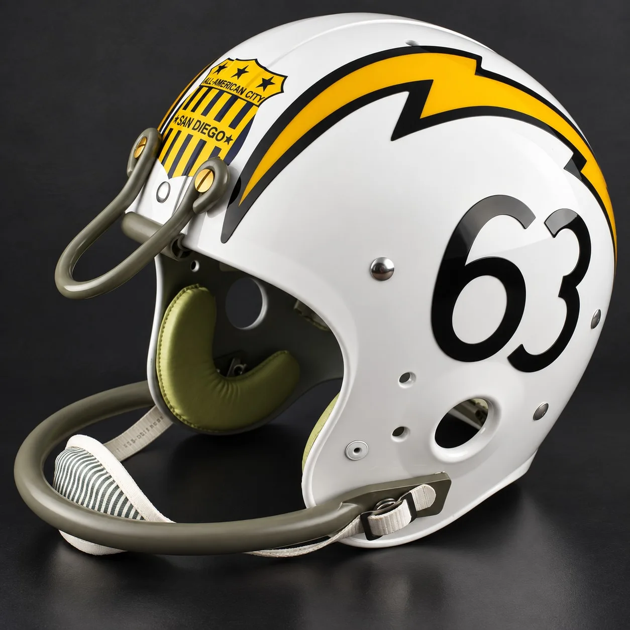 Los Angeles Chargers Throwback Vintage Shell Football Helmet 1963-1964