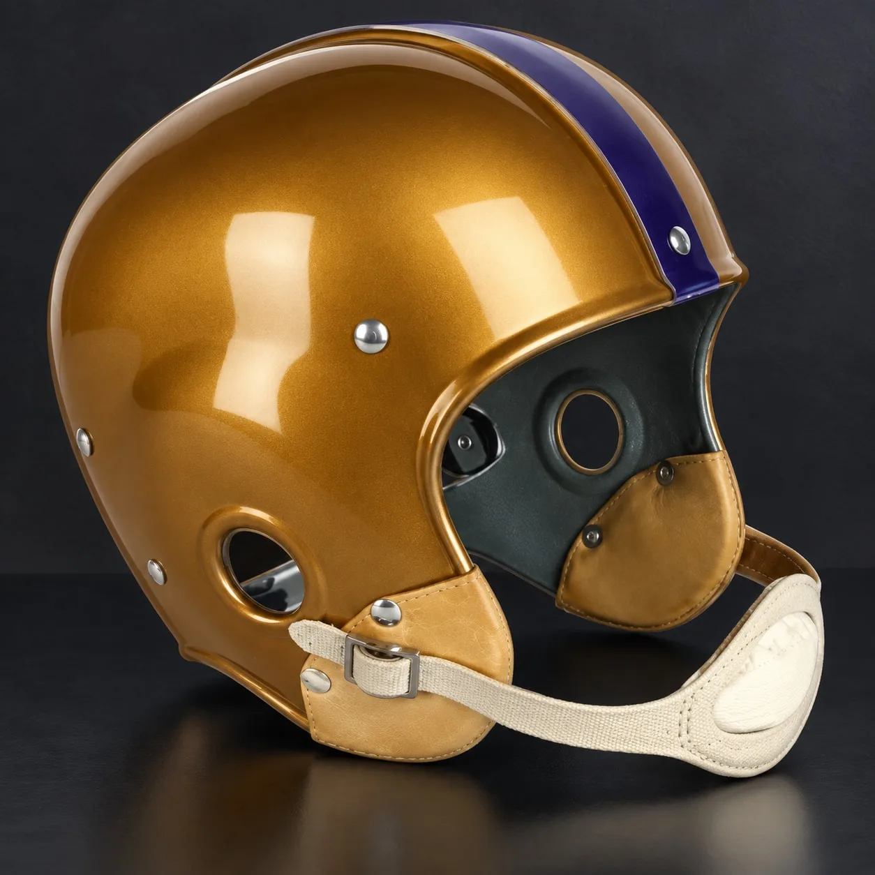 LSU Tigers Throwback Vintage Shell Football Helmet 1947-1955