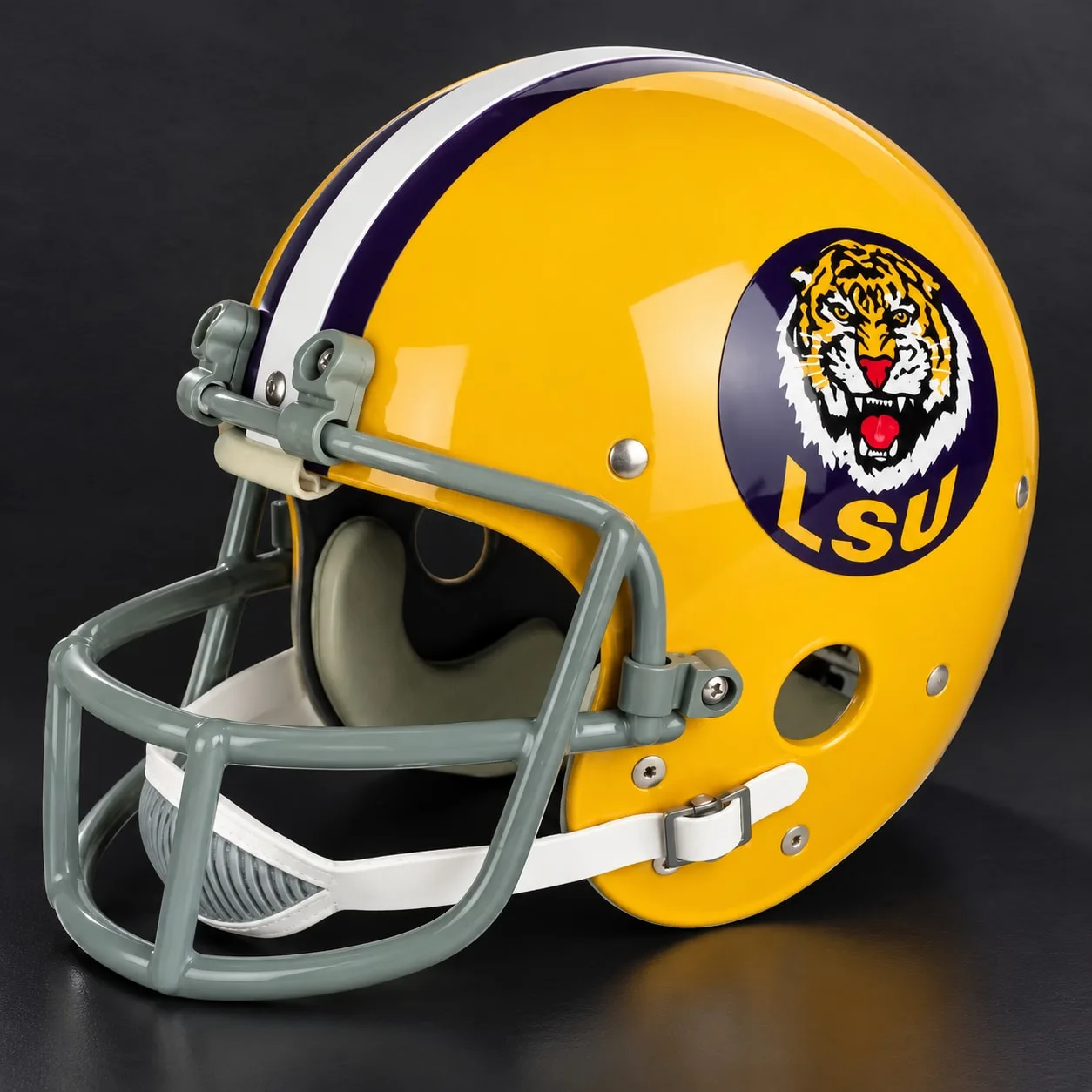 LSU Tigers Throwback Vintage Shell Football Helmet 1972-1976