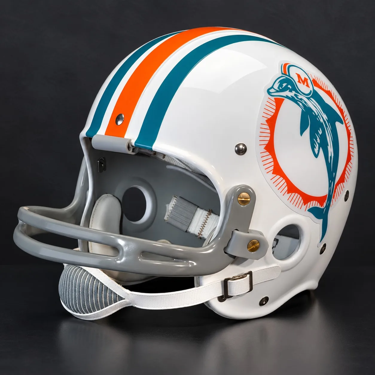 Miami Dolphins Throwback Vintage Shell Football Helmet 1967-1968